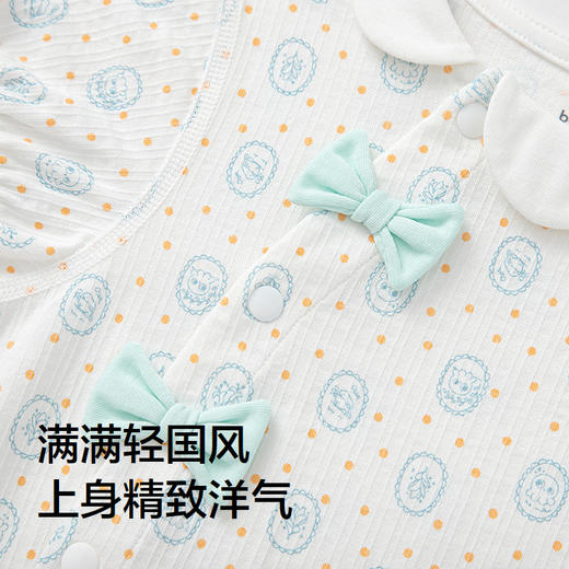 巴拉巴拉宝宝连体衣哈衣爬服2025新款夏装轻国风精致 商品图3