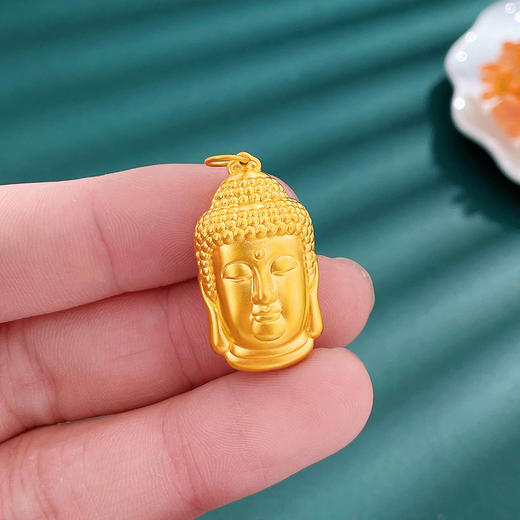 【限时克减150元】足金 #天赐鸿福 【精品】3D硬金仿古法天赐鸿福佛头吊坠佛佑平安吊坠（不含链）(YJDZ00274)（预售产品下单后不退款不退货不换货不补差价） 商品图3