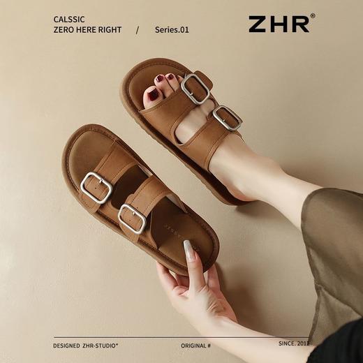 ZHR则则【金属双方扣】平底柔软沙滩鞋2025夏季百搭凉鞋勃肯拖鞋 商品图8