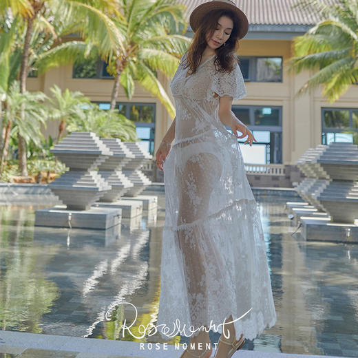 蕾丝性感长款沙滩裙度假必备仙女裙 S221020 商品图0