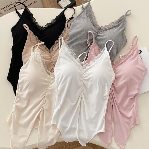 蕾丝花边吊带背心 修身性感美背内 搭外穿一体式小女人气质内衣女 商品图0