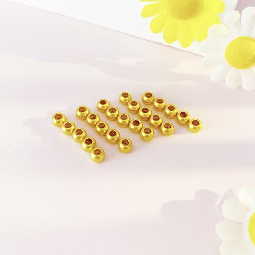 【限时7.5折】【定价黄金】足金 #电商超轻 3D硬金转运金珠手串配件3D散珠Diy手串配件/25件【无成色字印】(AK3DSC00006-2)（预售产品下单后不退款不退货不换货不补差价） 商品图0