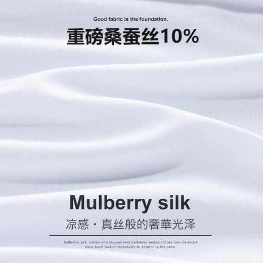 高端牛货！2025凉感真丝丝光棉上衣基础款桑蚕丝正肩防晒面膜短袖T恤女款！ 商品图2