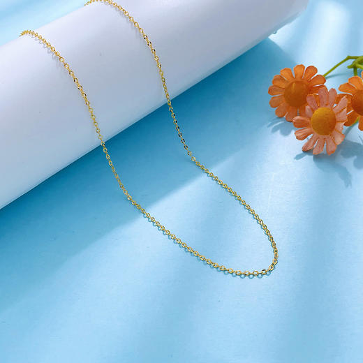 【限时克减150元】足金999 5G黄金十字链不可调节机织项链（面宽约1.3-1.7mm）(BJ5GXL00028)（预售产品下单后不退款不退货不换货不补差价） 商品图1