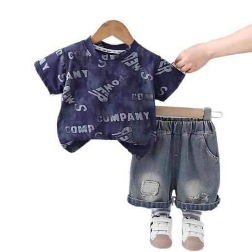 【儿童洋气套装！字母印花点缀】童装儿童短袖套装夏季新款宝宝字母印花洋气男童夏装套装。ry 商品图4