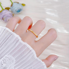 【限时克减150元】足金999.9 #蛇年新品 【精品】实心镜面金蛇骨戒指圈戒(BFWJZ00005)（预售产品下单后不退款不退货不换货不补差价（预售产品下单后不退款不退货不换货不补差价