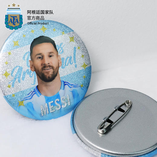 【官方正版】阿根廷国家队 | 球员马口铁徽章吧唧谷子 梅西大马丁阿尔瓦雷斯德保罗麦卡利斯特 商品图3
