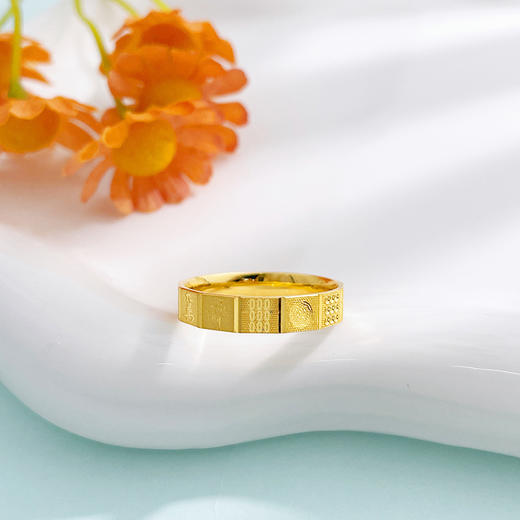 【限时克减150元】足金999 #固口戒指 #小红书 5G黄金空心爆款麻将戒指固口圈戒(AG5GJZ00351)预售产品下单后不退款不退货不换货不补差价 商品图3