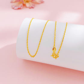 【限时克减150元】足金999 5G黄金不可调节长车十字链机织项链（面宽约1.1-1.5mm）(BJ5GXL00013-1)（预售产品下单后不退款不退货不换货不补差价）