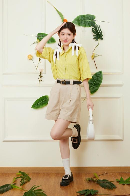LNNNS 卡其色通勤宽松短裤 18074 商品图1