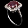 独角鹿西洋古董 1920-1930年代法国出品装饰艺术风格铂金镶嵌缅甸无烧红宝石及钻石戒指 商品缩略图4