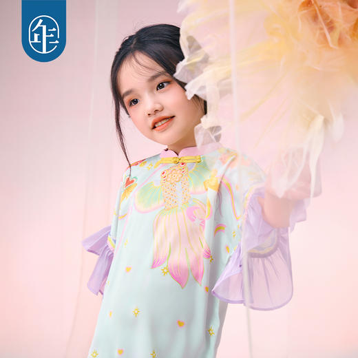 【年衣】童装女童旗袍连衣裙2025新款国风新中式女孩公主金玉年年旗袍 商品图1