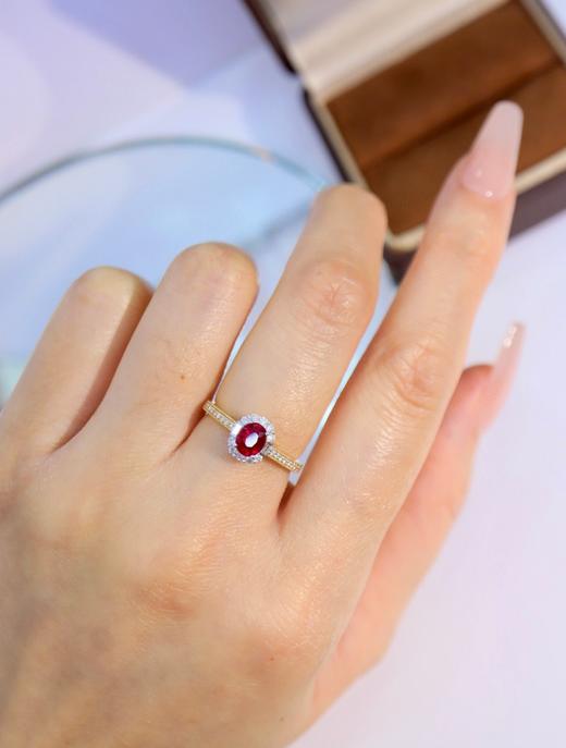 0.83ct刻面红宝石戒指吊坠 商品图3
