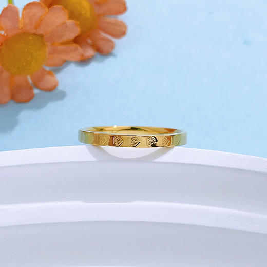 【限时克减150元】足金999 #怦然心动 5G黄金空心爱心纹戒指圈戒（面宽约1.8-2.2mm）(AG5GJZ00336)（预售产品下单后不退款不退货不换货不补差价） 商品图1