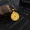 【限时克减150元】足金999 #八宝罗盘 #低温珐琅 古法镂空圆盘挂绳吊坠十字金刚杵八宝罗盘吊坠（黑绳为进口配绳，含珠子）(AUQGFDZ00063-2) 商品缩略图0