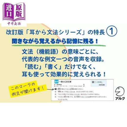【中商原版】用耳朵记住日语能力考 语法训练 N2 修订版 日文原版日韩 改訂版 耳から覚える日本語能力試験 文法トレーニングN2 商品图2