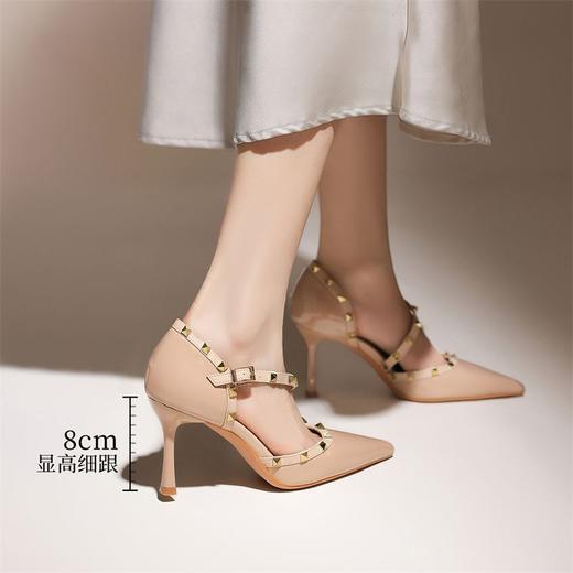 ZHR则则镜面细跟单鞋女2025新款高级百搭女鞋舒适显高精致高跟鞋 商品图4