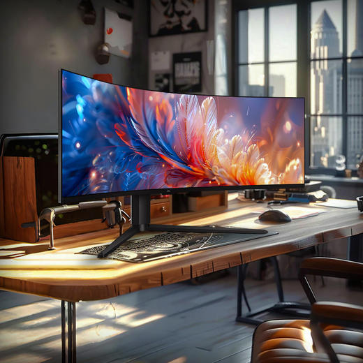 【FFALCON雷鸟】U9 57英寸 120Hz HVA 准8K 曲面带鱼屏 广色域QD-MiniLED游戏办公电竞电脑显示器 准8K/120Hz/HDR1000 R57U91 商品图10