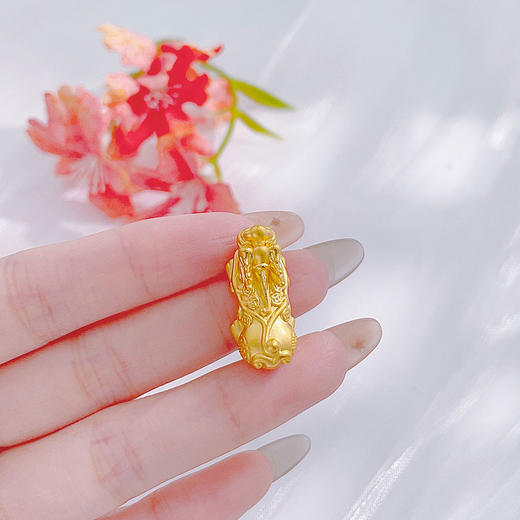 【限时克减150元】足金 3D硬金空心财源广进铜钱图案貔貅手串配件Diy手串配件（面宽约23.4*11.2mm）(AU3DSC00035-3)（预售产品下单后不退款不退货不换货不补差价） 商品图3