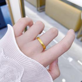 【限时克减150元】足金999.9 #复古风 古法空心固口戒指素圈戒指条戒（面宽约2.8-3.2mm）(AIGFJZ00275-1)（预售产品下单后不退款不退货不换货不补差价