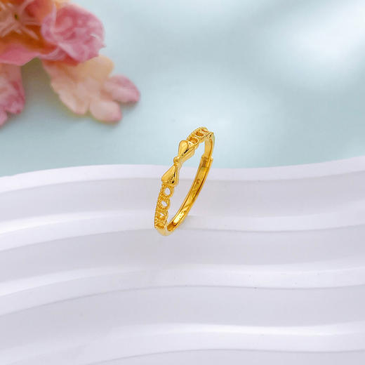 【限时克减150元】足金999 #520快乐 #母亲节 #在逃公主 5G黄金实心活口少女心蝴蝶结女戒(AG5GJZ00367)（预售产品下单后不退款不退货不换货不补差价 商品图2