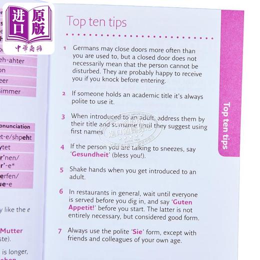 【中商原版】Collins Gem Phrasebook & Dictionary - German (4th edition) 柯林斯袖珍德语短语和词典 英文原版  Collins 商品图3