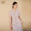佐尔美夏季新款新中式国风时尚气质桑蚕丝连衣裙女M42LS49 商品缩略图3