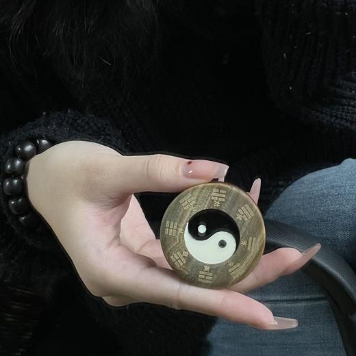 檀木太ji八卦转转旋转八卦手把件盘玩解压玩具 商品图7