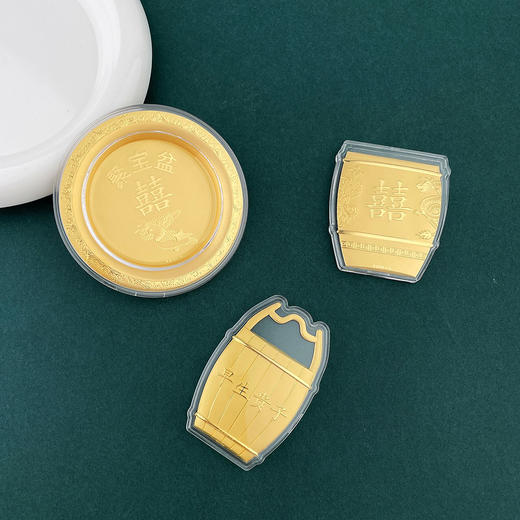 【限时克减150元】足金999 #礼品摆件 #婚庆 2g子孙三宝多子多福囍字聚宝盆礼品摆件（配精美包装、NGTC检测证书）(ATBJ00059)（预售产品下单后不退款不退货不换货不补差价） 商品图4