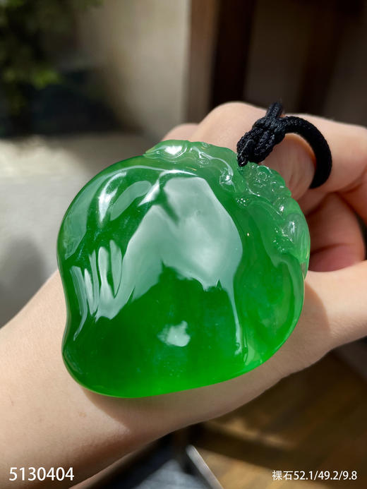 高冰艳绿寿桃素件【5130404】具体价格微信咨询 商品图3