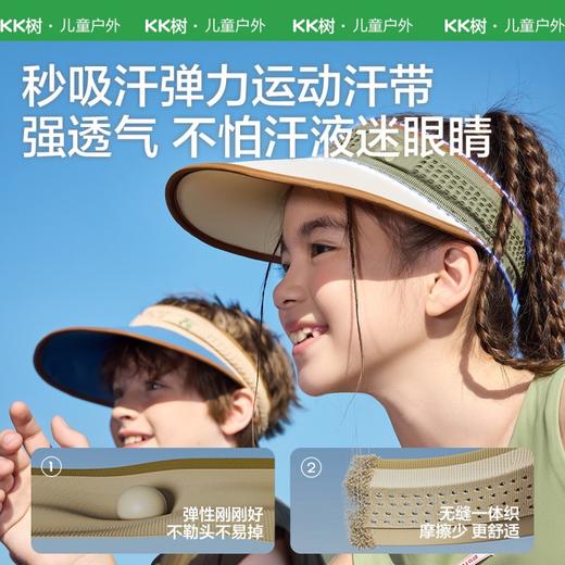 KK树儿童防晒帽防紫外线男童女孩运动空顶遮阳帽宝宝亲子夏季新款轻呼吸运动空顶帽 商品图3