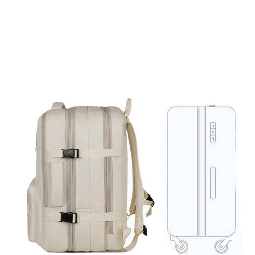 出游季！【可扩容双肩包，容量一切刚刚好~】双肩包大容量短途轻便出差 大学生书包行李包 笔记本电脑包旅行背包-QQ 商品图4