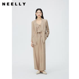 NEELLY纳俪商场同款夏新款一粒扣垂感西装外套女气质通勤休闲上衣N25044W04560