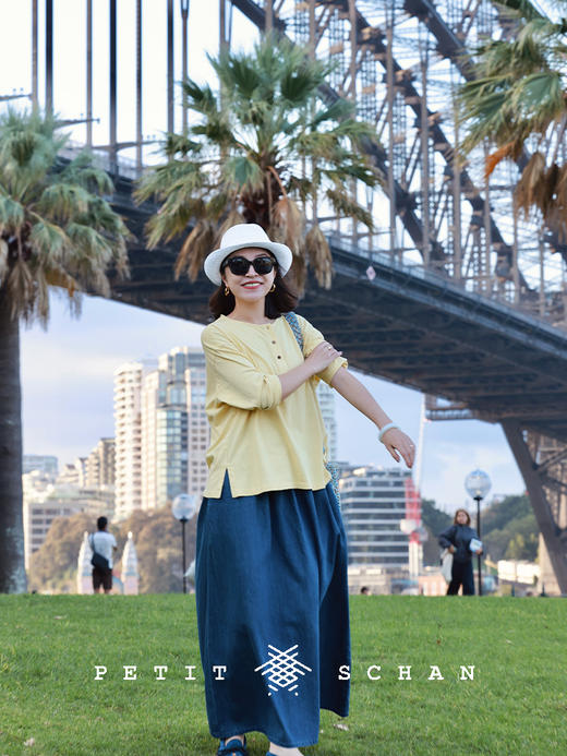 PETIT SCHAN小闪 CLO#786 windancer 风舞者 莱赛尔打揽轻薄牛仔半身裙 商品图1