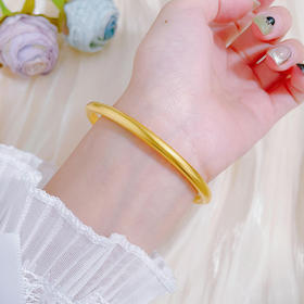 【限时克减150元】足金 3D空心固口仿古法手镯素圈圆管手镯（面宽约4.1-4.5mm)(AR3DSZ00035)（预售产品下单后不退款不退货不换货不补差价）