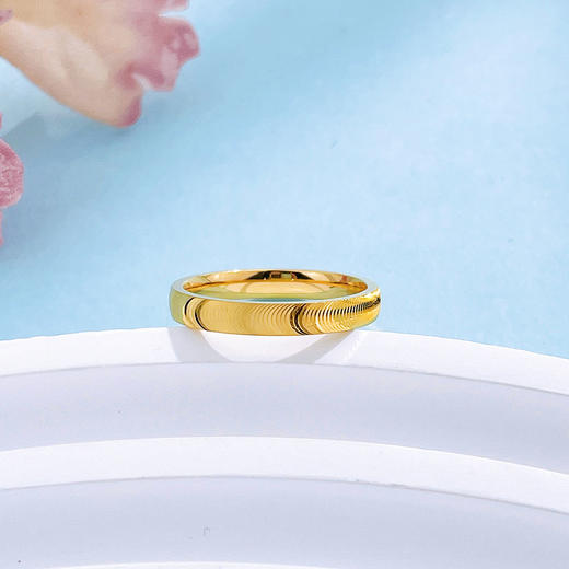 【限时克减150元】足金999.9 #CNC 【精品】空心镜面金CNC猫眼固口戒指圈戒(AIJZ00148)（预售产品下单后不退款不退货不换货不补差价 商品图2