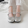 Safiya/索菲娅2025芭蕾舞鞋羊皮褶皱软底浅口玛丽珍平底单鞋SFD3111403 商品缩略图3