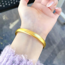 【限时克减150元】足金999.9 #复古风 古法空心固口光圈素圈轮胎手镯（面宽约7.9-8.3mm，厚约4.7mm）(AVGFSZ00031-07)预售产品下单后不退款不退货不换货不补差价