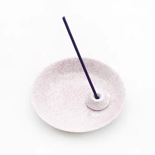 日本香彩堂樱花瓣纹美浓烧陶瓷香插托盘 商品图1