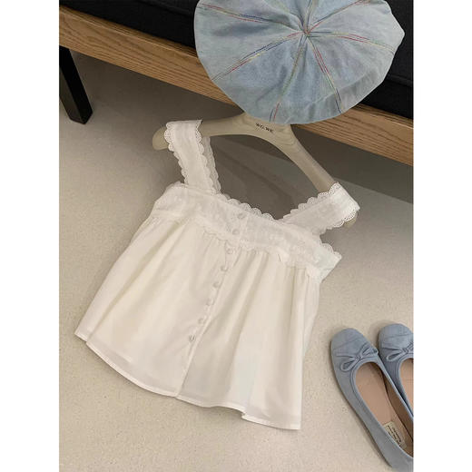 裁缝学苑AQ442法式方领宽肩带吊带纸样女装上衣花边外穿小衫样板 商品图5