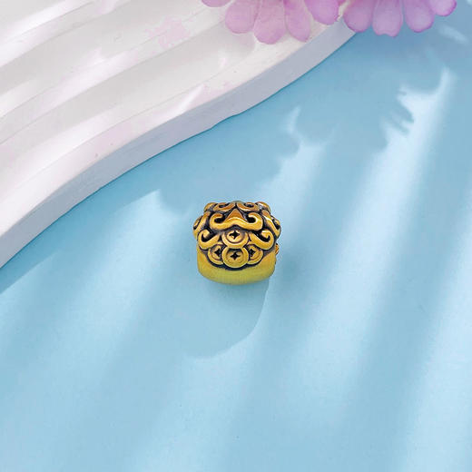 【限时7.5折】【定价黄金】足金 #招财进宝 #电黑金 【精品】3D硬金空心国潮神兽饕餮纹黑金貔貅转运珠手串配件Diy手串配件(V3DSC00571)预售产品下单后不退款不退货不换货不补差价 商品图2