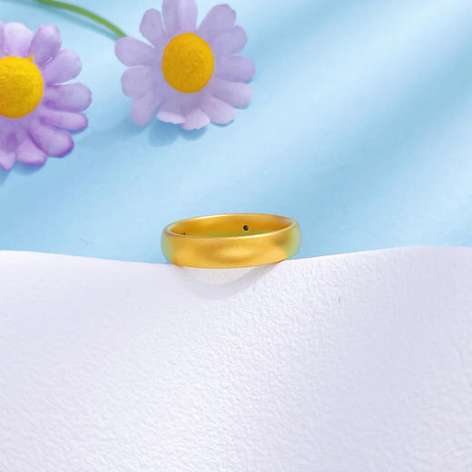 【限时克减150元】足金 3D硬金空心固口素圈戒指圈戒（面宽约4.1-4.5mm）(AR3DJZ00019)（预售产品下单后不退款不退货不换货不补差价 商品图2