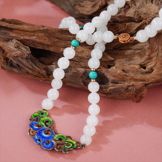 新疆国玉盟世玉【玉韵绮彩】白玉项链【带证书·顺丰物流】 商品图2