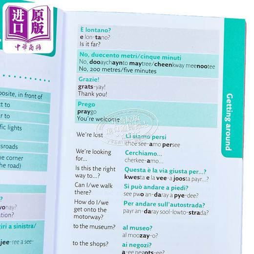 【中商原版】Collins Gem Phrasebook & Dictionary - Italian (4th edition)柯林斯袖珍意大利语短语和词典 英文原版 Collins 商品图3