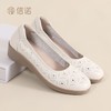 信诺真皮妈妈鞋2025夏季软底镂空洞洞鞋中老年平底女凉鞋舒适女鞋5C8565-026 商品缩略图7