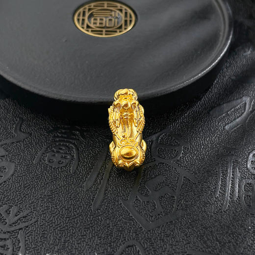 【限时克减150元】足金999 #超轻 古法空心元宝招财纳福貔貅手串配件Diy吊坠手串配件(YQGFSC00192)补差价）预售产品下单后不退款不退货不换货不补差价 商品图0