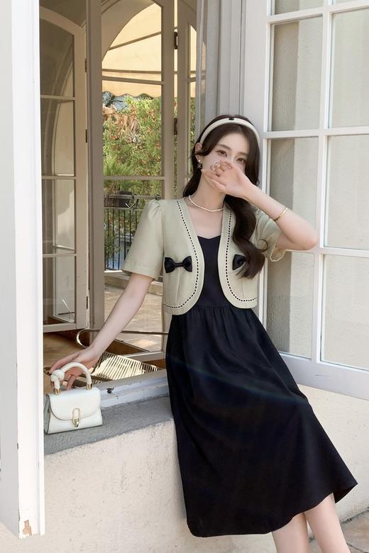 amadella 豆绿色优雅小香风两件套 18031 商品图1