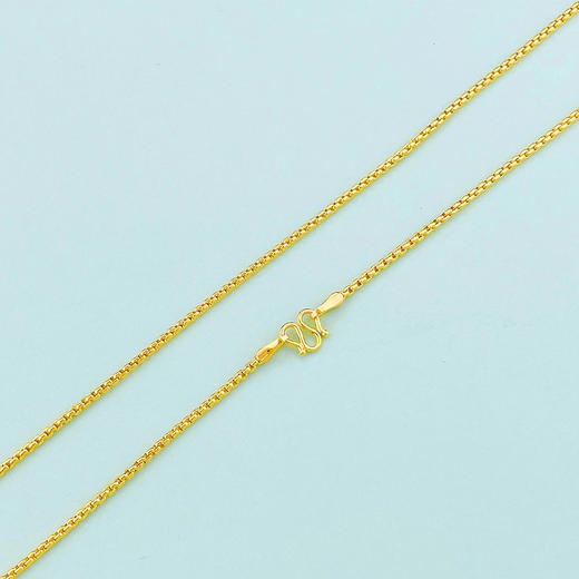 【限时克减150元】足金999 方珍珠项链（面宽约1.6-2mm)(AUXL00021)预售产品下单后不退款不退货不换货不补差价 商品图1