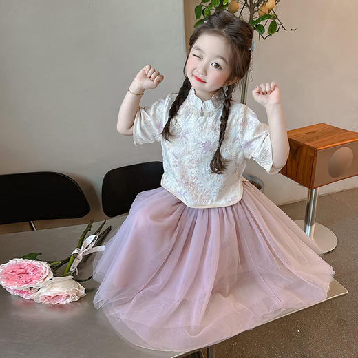 女童新中式汉服 2025新款夏季国风夏装连衣裙 商品图0