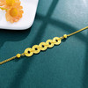 【限时克减150元】足金999.9 #CNC #碎碎冰 【精品】万足镂空碎碎冰五铜钱造型金币猫眼珠调节手链(AWWSL00204)（预售产品下单后不退款不退货不换货不补差价） 商品缩略图2